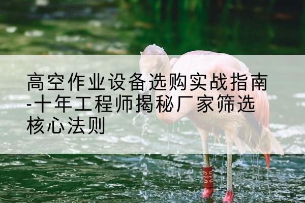巧家剪叉式升降机厂家-高空作业设备选购实战指南-十年工程师揭秘厂家筛选核心法则