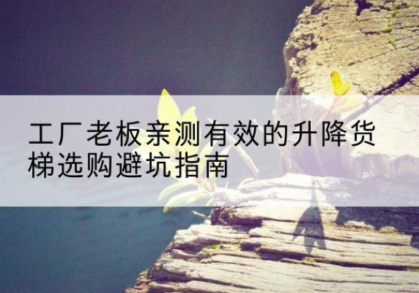 巧家升降货梯怎么选-工厂老板亲测有效的升降货梯选购避坑指南